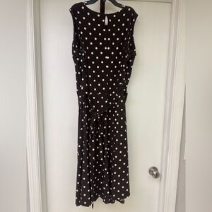 Ralph Lauren Brown and White Asymmetrical Dress